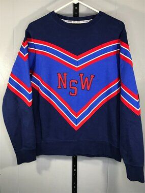 Nike Sportswear NSW Varsity Women's Splicing Fleece Crew Neck Sweatshirt Sz MD